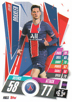 Julian Draxler Paris Saint-Germain 2020/21 Topps Match Attax CL #PSG13